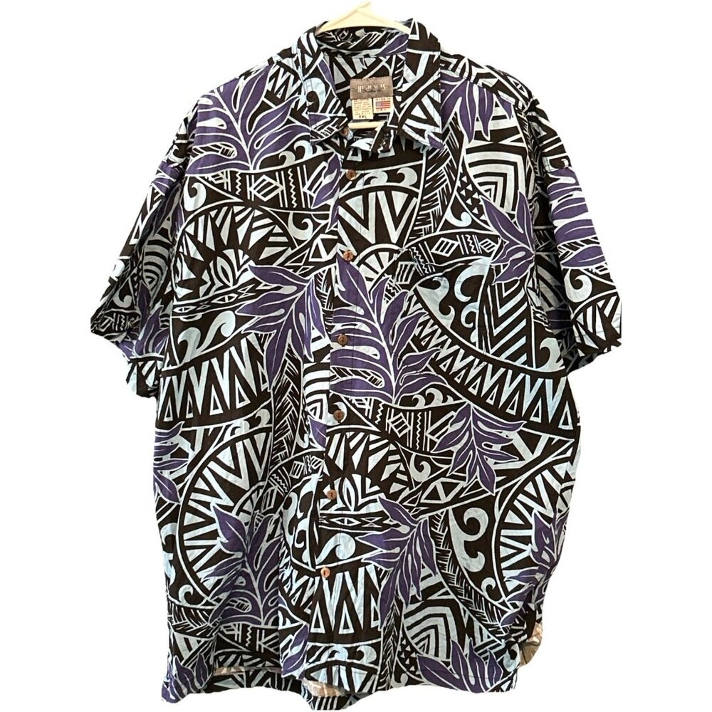 High Seas Trading  Co  Hawaiian Shirt Men’s XXL Cotton Made In USA